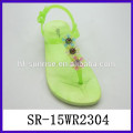 High Quality new pictures of women flower sandal flat jelly sandal women jelly sandals